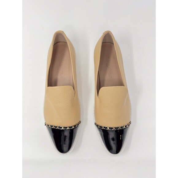 Karl Lagerfeld Womens Flats Brown Caralee Leather Loafer Buckle Slip On US 7.5 M - Picture 2 of 9